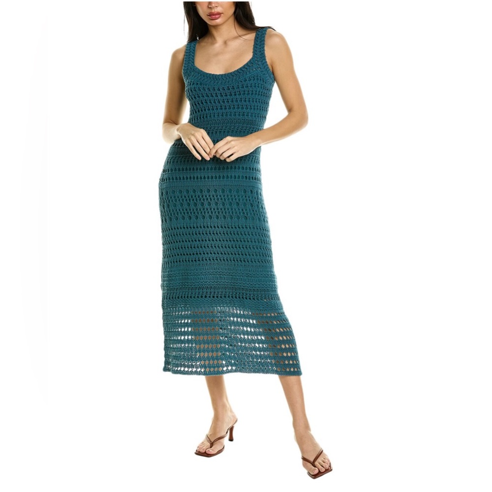 Vince Beige Crochet Dress with Slip| Converts to Midi and above Knee | M